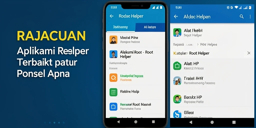 Tampilan antarmuka aplikasi Root Helper RAJACUAN yang intuitif dan mudah digunakan.