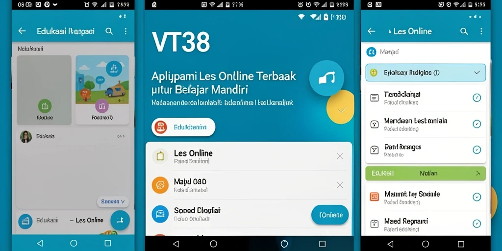 Antarmuka VT38 menampilkan fitur Les Online yang intuitif dan mudah digunakan.