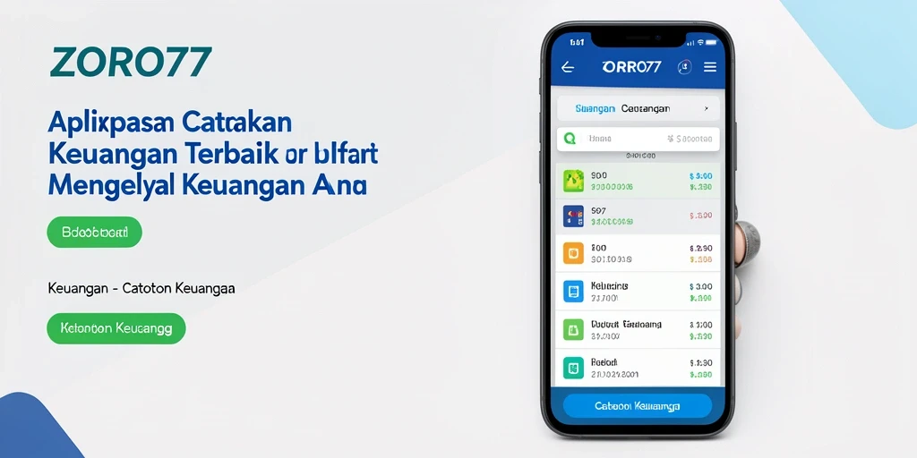 Antarmuka aplikasi ZORO77 yang sederhana dan fungsional untuk catatan keuangan.