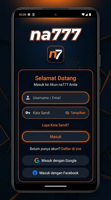 Tampilan halaman login na777